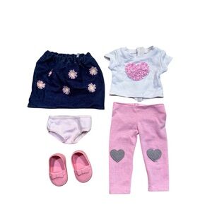 5 Pcs Lot of Doll Clothes & Accessories Fits 18 inch American Girl